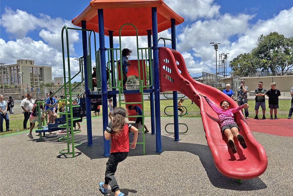 Hunt Military Communities Donates Play Structure to Bring Burned Wahiawā Park Back to Life