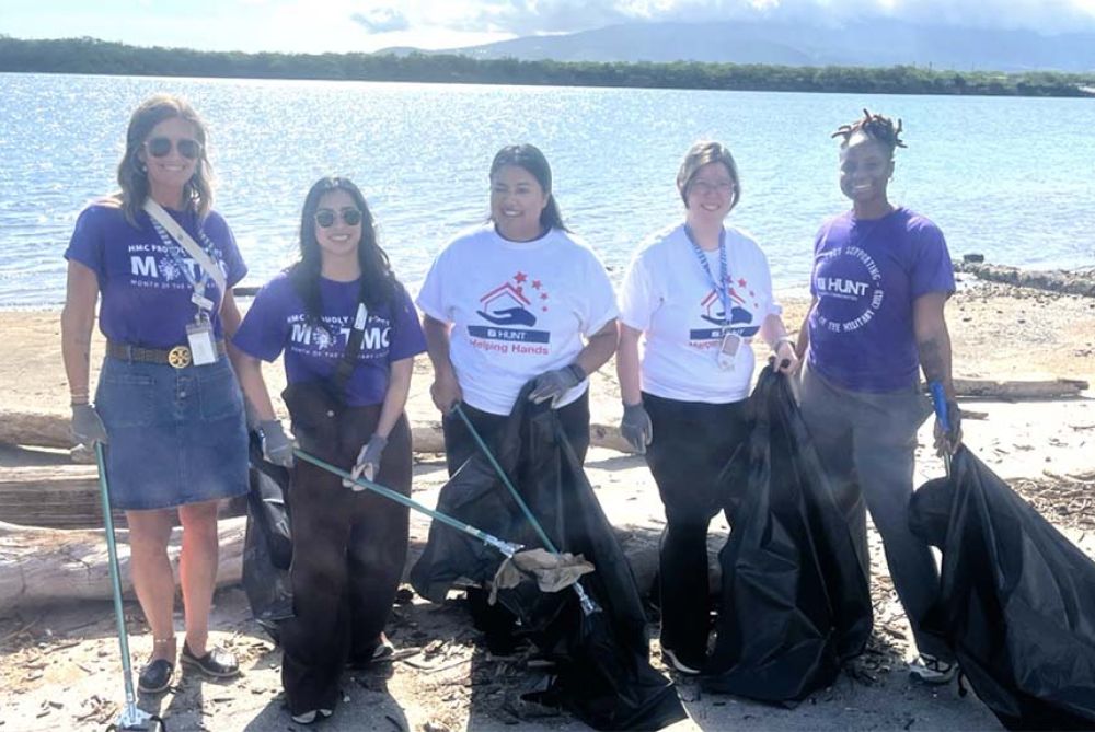 Hunt Military Communities Cleans Ford Island Beach as Part of Annual Volunteer Program